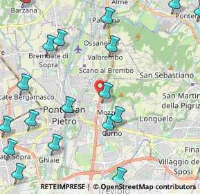 Mappa Strada Provinciale della Valle Brembana KM 5 0000, 24035 Mozzo BG, Italia (2.95389)