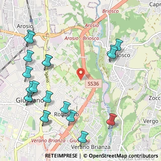 Mappa Via Tonale, 20833 Giussano MB, Italia (1.3595)