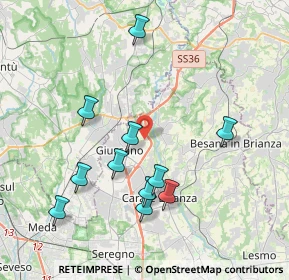 Mappa Via Tonale, 20833 Giussano MB, Italia (3.91091)