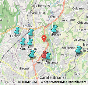 Mappa Via Tonale, 20833 Giussano MB, Italia (1.91083)