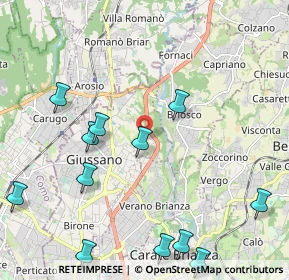 Mappa Via Tonale, 20833 Giussano MB, Italia (2.615)