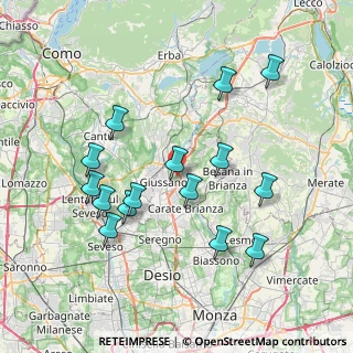 Mappa Via Tonale, 20833 Giussano MB, Italia (7.586)