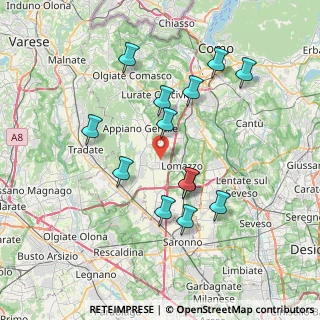 Mappa Via Guglielmo Marconi, 22070 Fenegrò CO, Italia (7.09846)