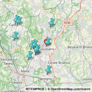 Mappa Via Armando Diaz, 20833 Giussano MB, Italia (3.80083)