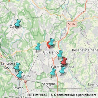 Mappa Via Armando Diaz, 20833 Giussano MB, Italia (4.39636)