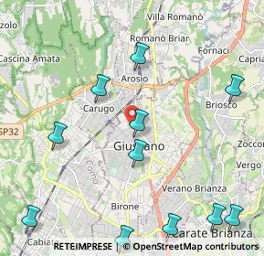 Mappa Via Armando Diaz, 20833 Giussano MB, Italia (2.77167)