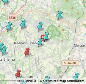 Mappa Piazzetta Le Mimose, 23873 Missaglia LC, Italia (6.52722)