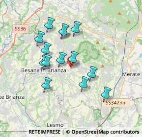 Mappa Piazzetta Le Mimose, 23873 Missaglia LC, Italia (3.17143)