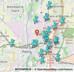 Mappa Via Don Costanzo Pizzoni, 24036 Ponte San Pietro BG, Italia (0.9585)