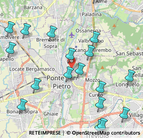 Mappa Via Don Costanzo Pizzoni, 24036 Ponte San Pietro BG, Italia (2.7555)