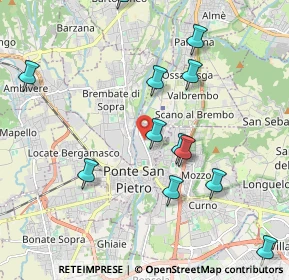 Mappa Via S. Clemente, 24036 Ponte San Pietro BG, Italia (2.17)