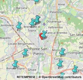 Mappa Via S. Clemente, 24036 Ponte San Pietro BG, Italia (2.5525)