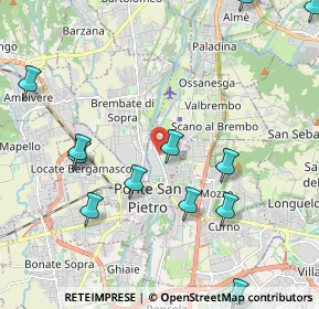 Mappa Via S. Clemente, 24036 Ponte San Pietro BG, Italia (2.54833)