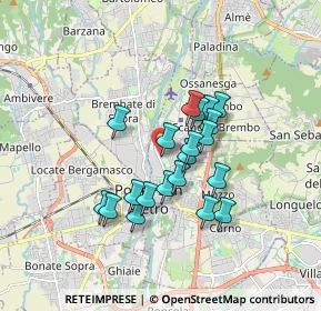 Mappa Via S. Clemente, 24036 Ponte San Pietro BG, Italia (1.3485)