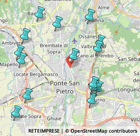 Mappa Via S. Clemente, 24036 Ponte San Pietro BG, Italia (2.38)