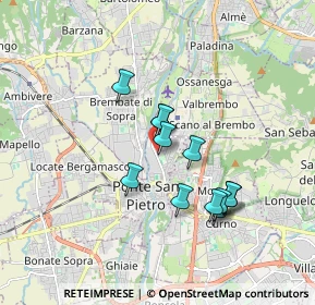Mappa Via S. Clemente, 24036 Ponte San Pietro BG, Italia (1.44333)