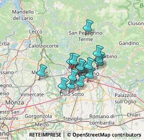 Mappa Via S. Clemente, 24036 Ponte San Pietro BG, Italia (7.9425)