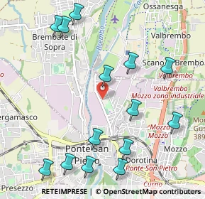 Mappa Via S. Clemente, 24036 Ponte San Pietro BG, Italia (1.23857)