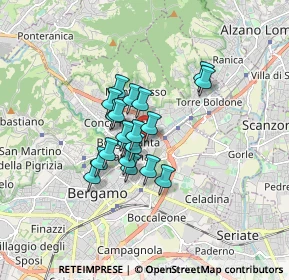 Mappa Via Bezzecca, 24124 Bergamo BG, Italia (1.1165)