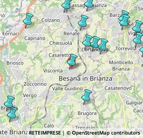Mappa Via Salvo D'Acquisto, 20842 Besana In Brianza MB, Italia (2.825)