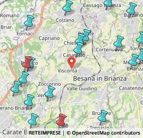 Mappa Via S. Camillo, 20842 Besana In Brianza MB, Italia (2.893)