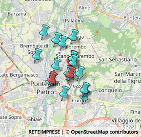 Mappa Via dell'Industria, 24035 Mozzo BG, Italia (1.2285)