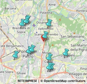 Mappa Via dell'Industria, 24035 Mozzo BG, Italia (2.02167)