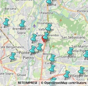Mappa Via dell'Industria, 24035 Mozzo BG, Italia (2.807)
