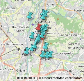 Mappa Via dell'Industria, 24035 Mozzo BG, Italia (1.252)