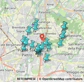 Mappa Via dell'Industria, 24035 Mozzo BG, Italia (1.516)