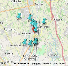 Mappa Via Piavesella, 31050 Villorba TV, Italia (1.24667)