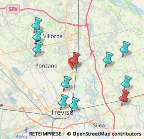 Mappa Via Piavesella, 31050 Villorba TV, Italia (4.38545)
