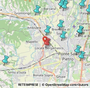 Mappa Strada Statale Briantea, 24036 Ponte San Pietro BG, Italia (2.81375)