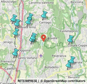 Mappa Via Milanello, 21040 Carnago VA, Italia (2.3725)