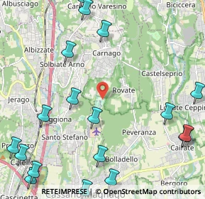 Mappa Via Milanello, 21040 Carnago VA, Italia (3.187)