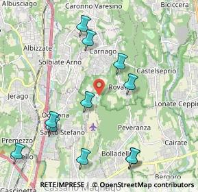 Mappa Via Milanello, 21040 Carnago VA, Italia (2.33818)