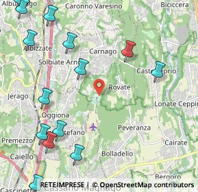 Mappa Via Milanello, 21040 Carnago VA, Italia (2.92429)