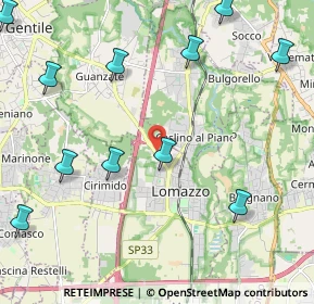 Mappa Via Ceresio, 22074 Lomazzo CO, Italia (2.88083)