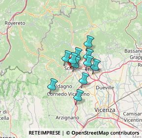 Mappa Via Rosso Tenente Ettore, 36015 Schio VI, Italia (7.32182)