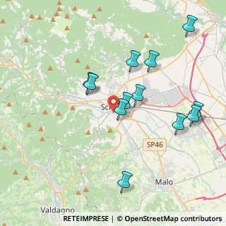 Mappa Via Rosso Tenente Ettore, 36015 Schio VI, Italia (3.8425)