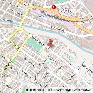 Mappa Campo Sportivi, 28, 36015 Schio, Vicenza (Veneto)