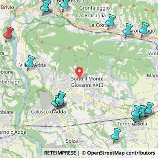 Mappa Via Brusicco, 24039 Sotto il Monte Giovanni XXIII BG, Italia (3.499)