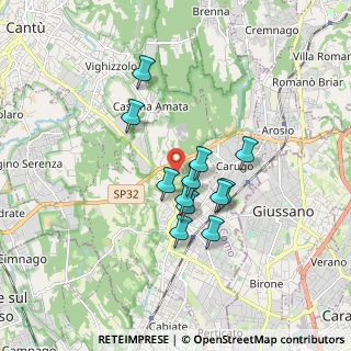 Mappa Localita' Scesa, 22066 Mariano Comense CO, Italia (1.32833)
