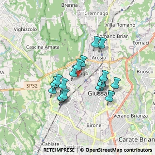 Mappa Via Alessandro Manzoni, 22060 Carugo CO, Italia (1.44611)