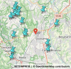 Mappa Via Alessandro Manzoni, 22060 Carugo CO, Italia (5.27882)