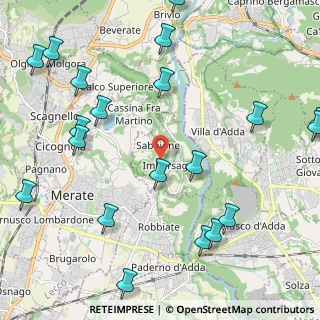 Mappa Via dei Ronchi, 23898 Imbersago LC, Italia (2.842)
