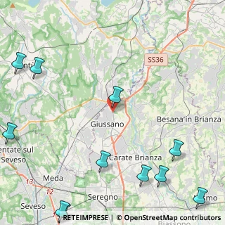 Mappa Via Generale Cantore, 20833 Giussano MB, Italia (6.82)