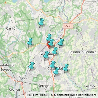 Mappa Via Generale Cantore, 20833 Giussano MB, Italia (3.01091)