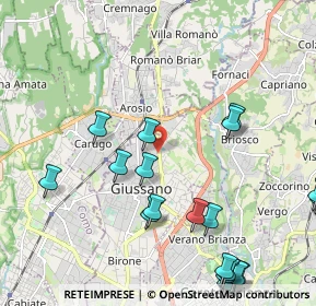 Mappa Via Vigano', 20034 Giussano MB, Italia (2.7365)
