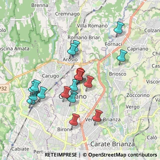 Mappa Via Generale Cantore, 20833 Giussano MB, Italia (1.805)